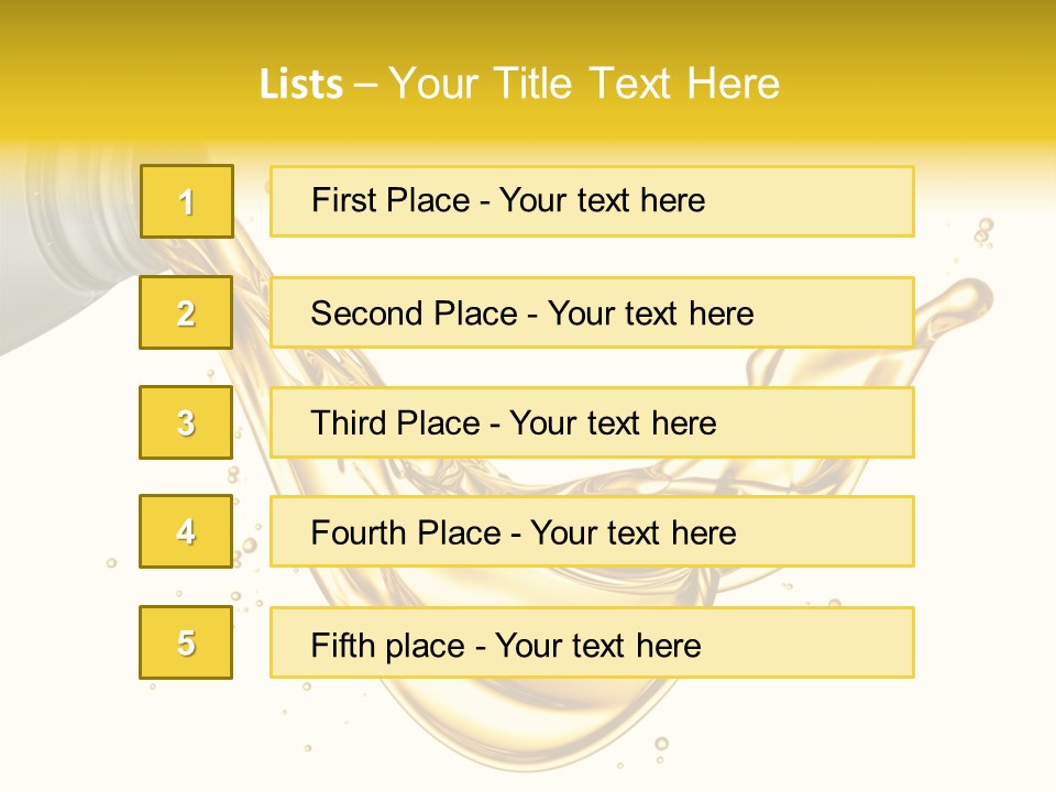 Lubricant Plastic Flowing PowerPoint Template