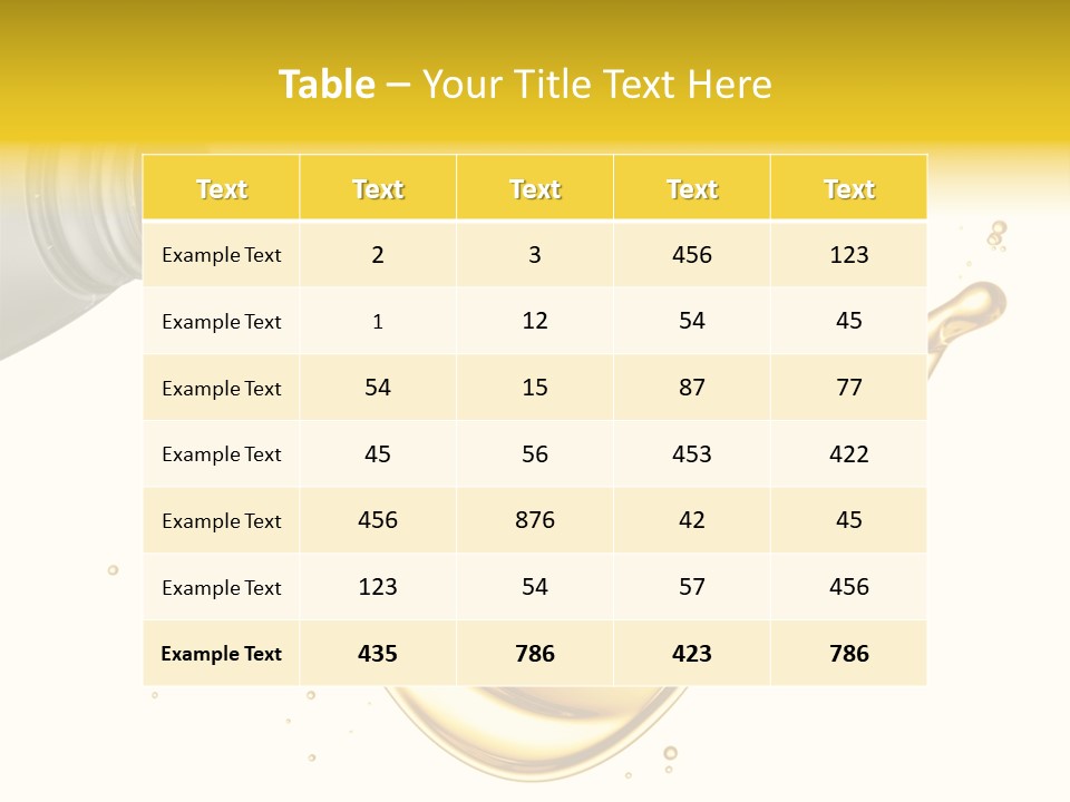 Lubricant Plastic Flowing PowerPoint Template