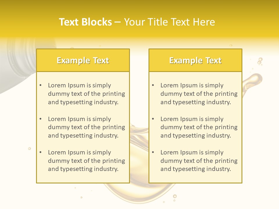 Lubricant Plastic Flowing PowerPoint Template