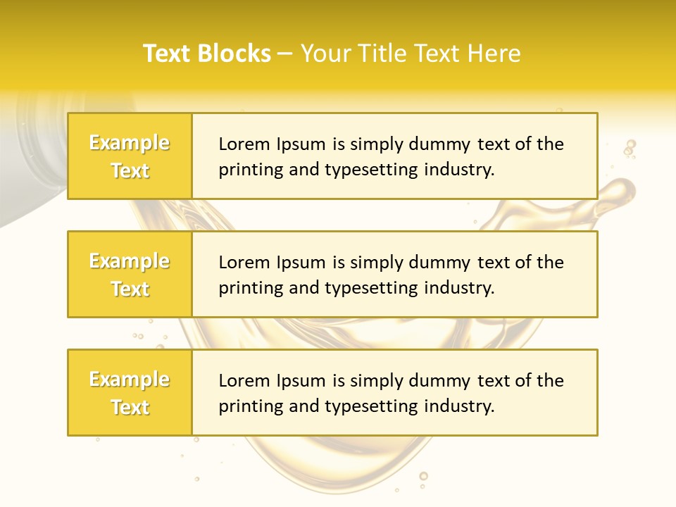 Lubricant Plastic Flowing PowerPoint Template