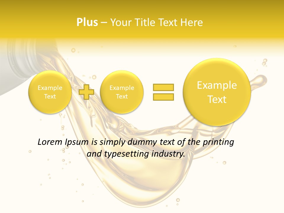 Lubricant Plastic Flowing PowerPoint Template