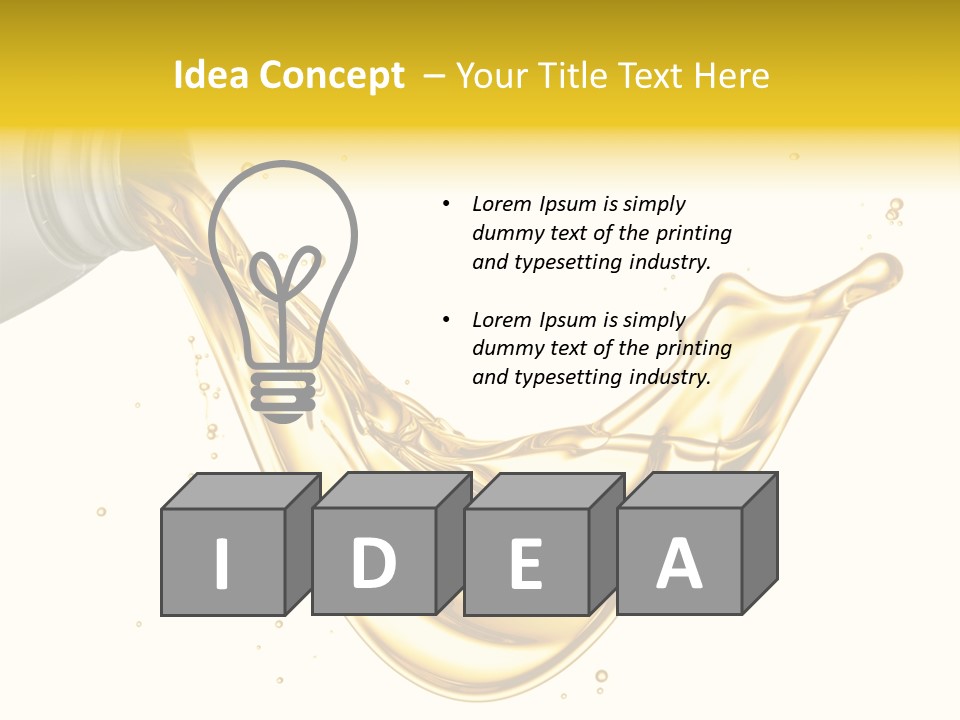 Lubricant Plastic Flowing PowerPoint Template