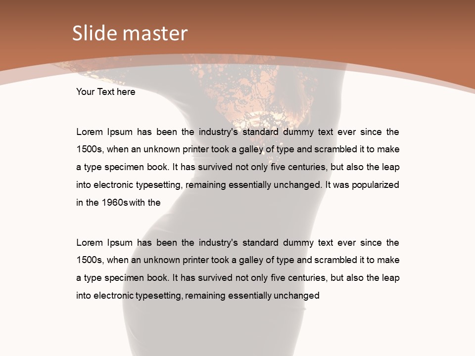 Wearing Background Sensual PowerPoint Template