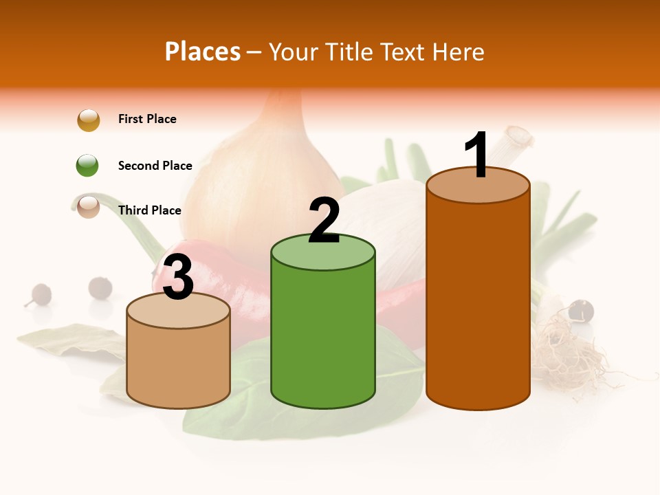 Red White Garlic PowerPoint Template