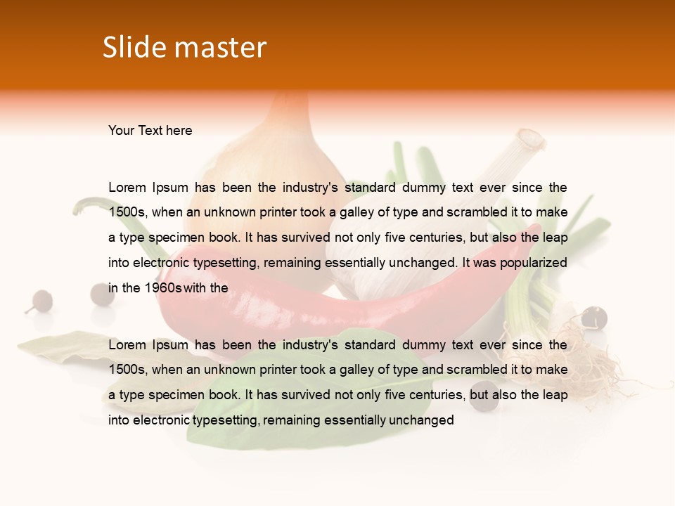 Red White Garlic PowerPoint Template
