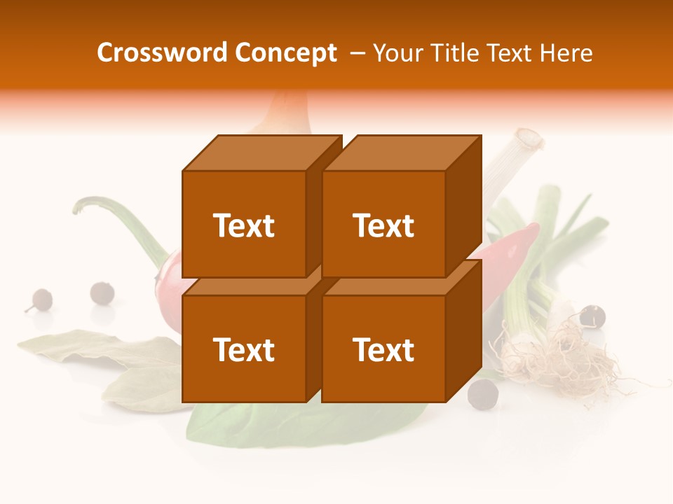 Red White Garlic PowerPoint Template