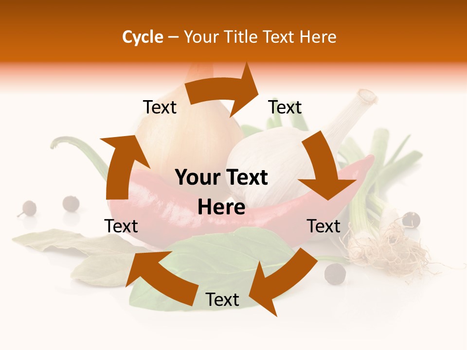 Red White Garlic PowerPoint Template