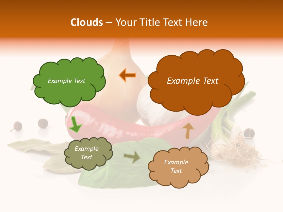 Red White Garlic PowerPoint Template