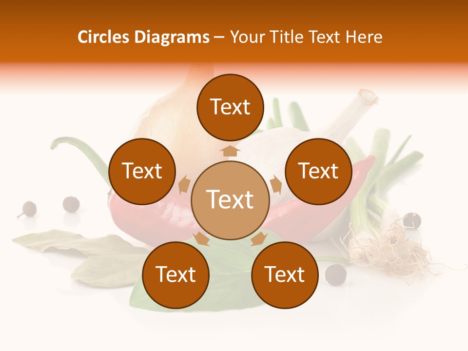 Red White Garlic PowerPoint Template