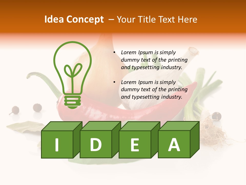 Red White Garlic PowerPoint Template