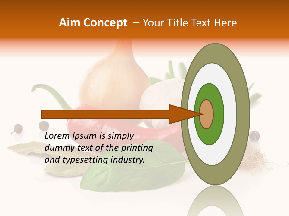 Red White Garlic PowerPoint Template