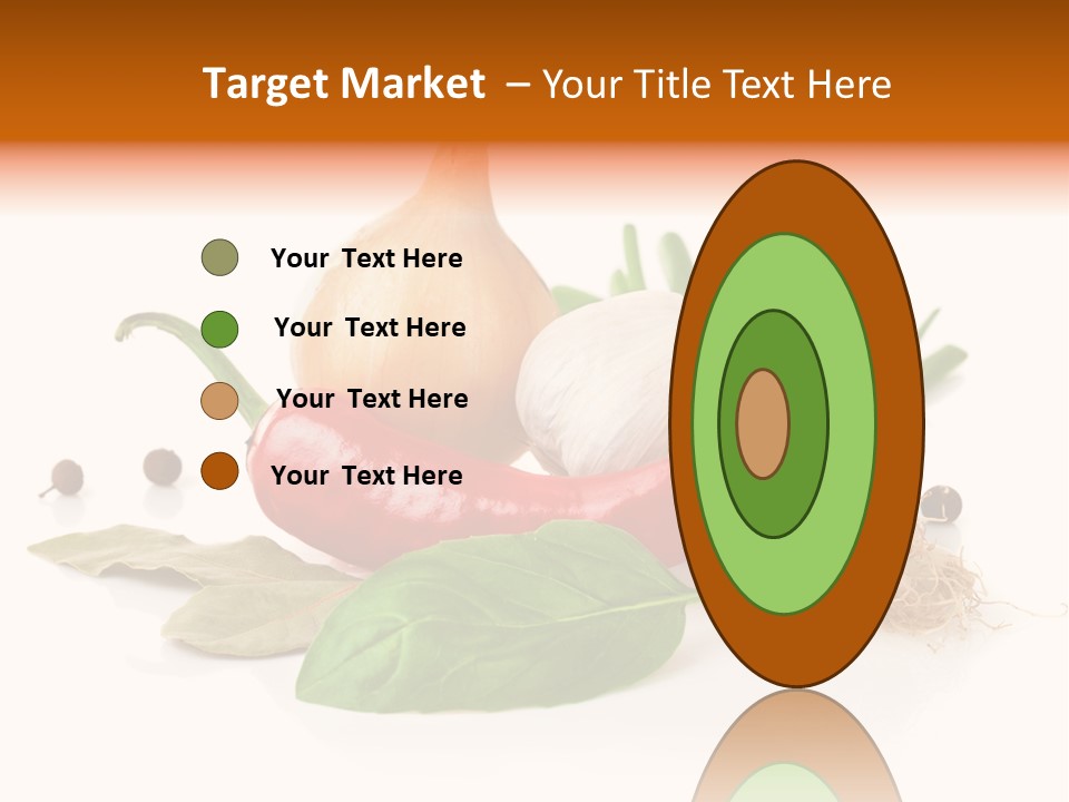 Red White Garlic PowerPoint Template