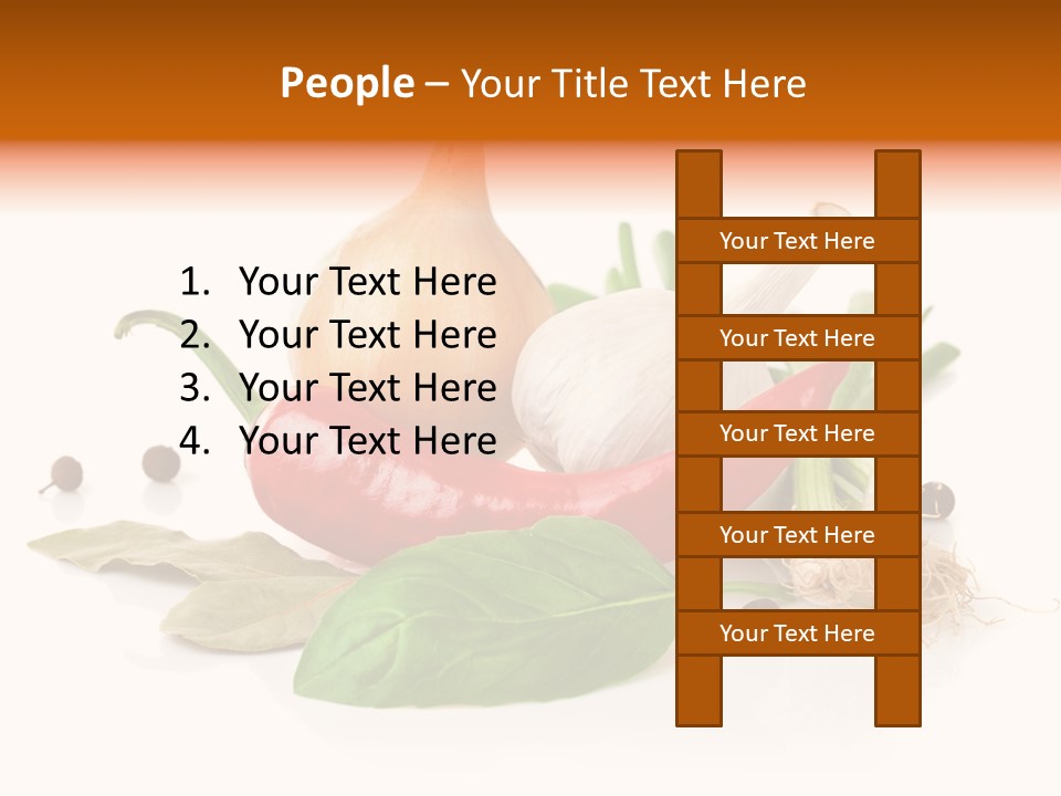 Red White Garlic PowerPoint Template