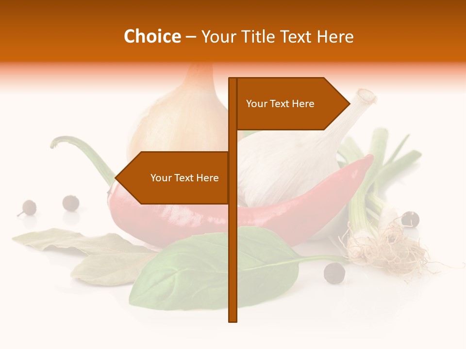 Red White Garlic PowerPoint Template
