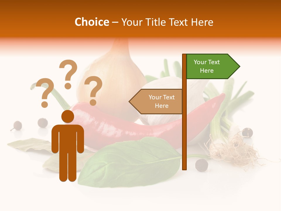 Red White Garlic PowerPoint Template