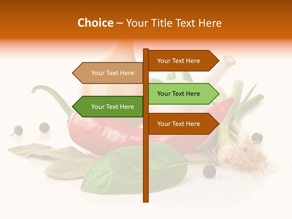 Red White Garlic PowerPoint Template