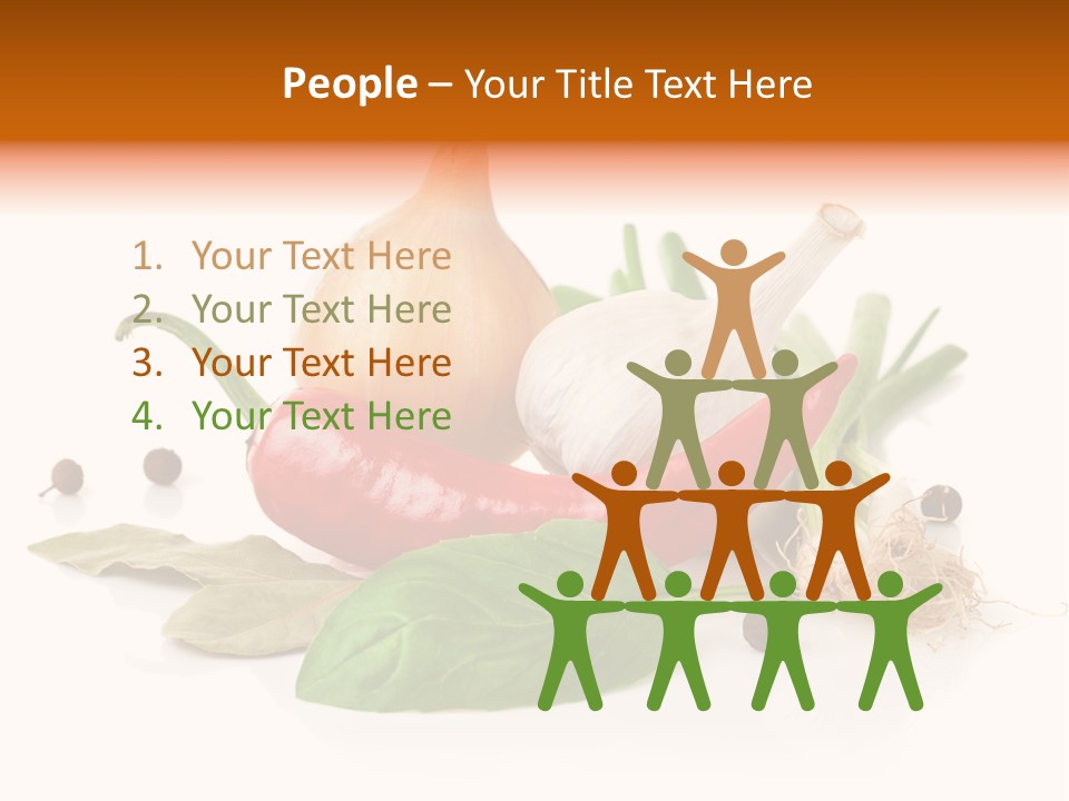 Red White Garlic PowerPoint Template