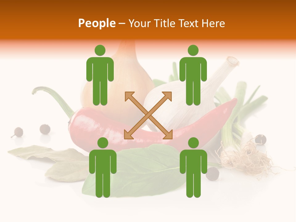 Red White Garlic PowerPoint Template