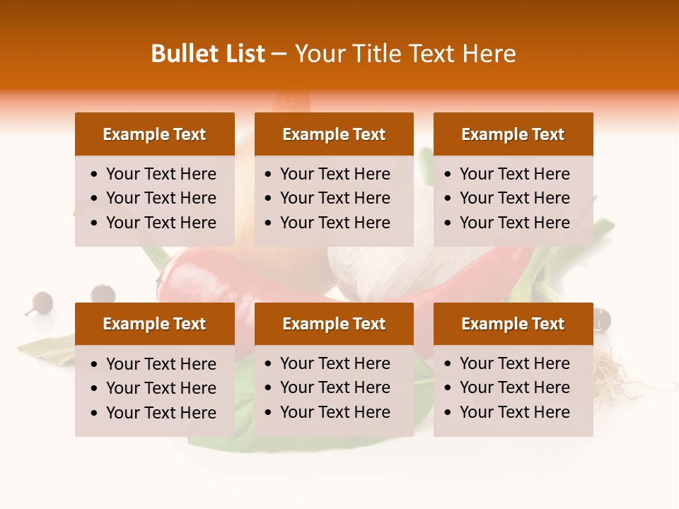 Nutrition Healthy Eating Bay Leaf PowerPoint Template