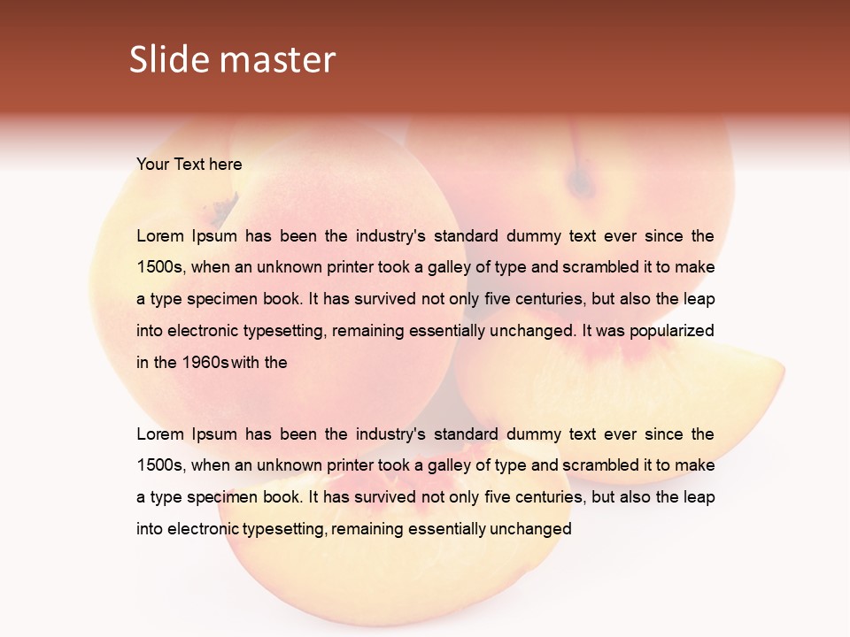 Ration Juicy Peach PowerPoint Template