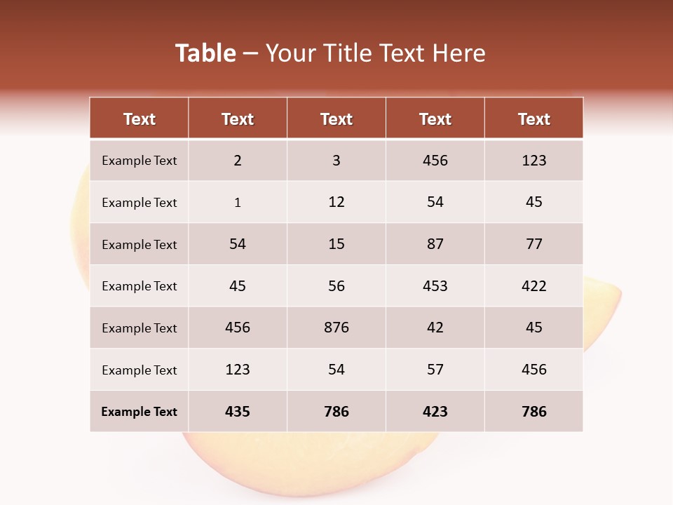Ration Juicy Peach PowerPoint Template