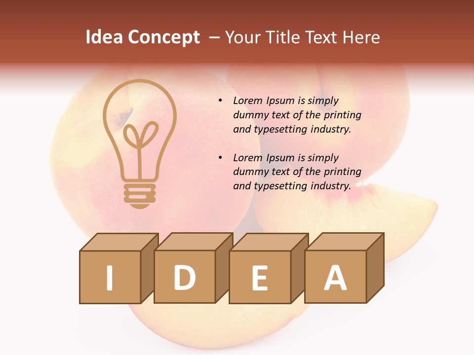 Ration Juicy Peach PowerPoint Template