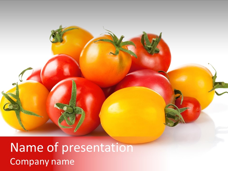 Isolated Colored Vegetarian PowerPoint Template