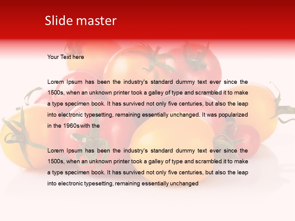 Isolated Colored Vegetarian PowerPoint Template