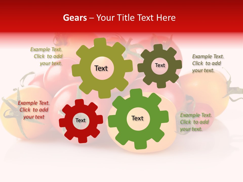 Isolated Colored Vegetarian PowerPoint Template