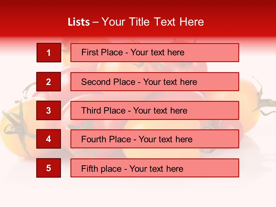 Isolated Colored Vegetarian PowerPoint Template
