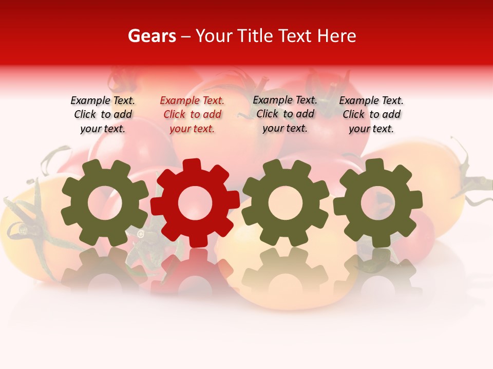 Isolated Colored Vegetarian PowerPoint Template