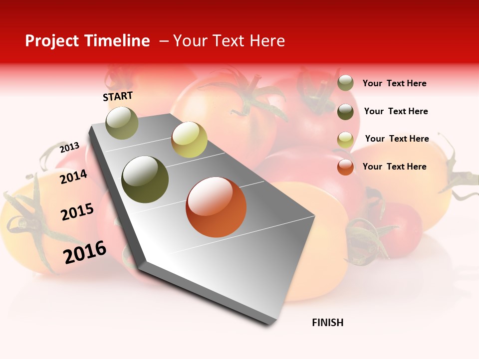 Isolated Colored Vegetarian PowerPoint Template