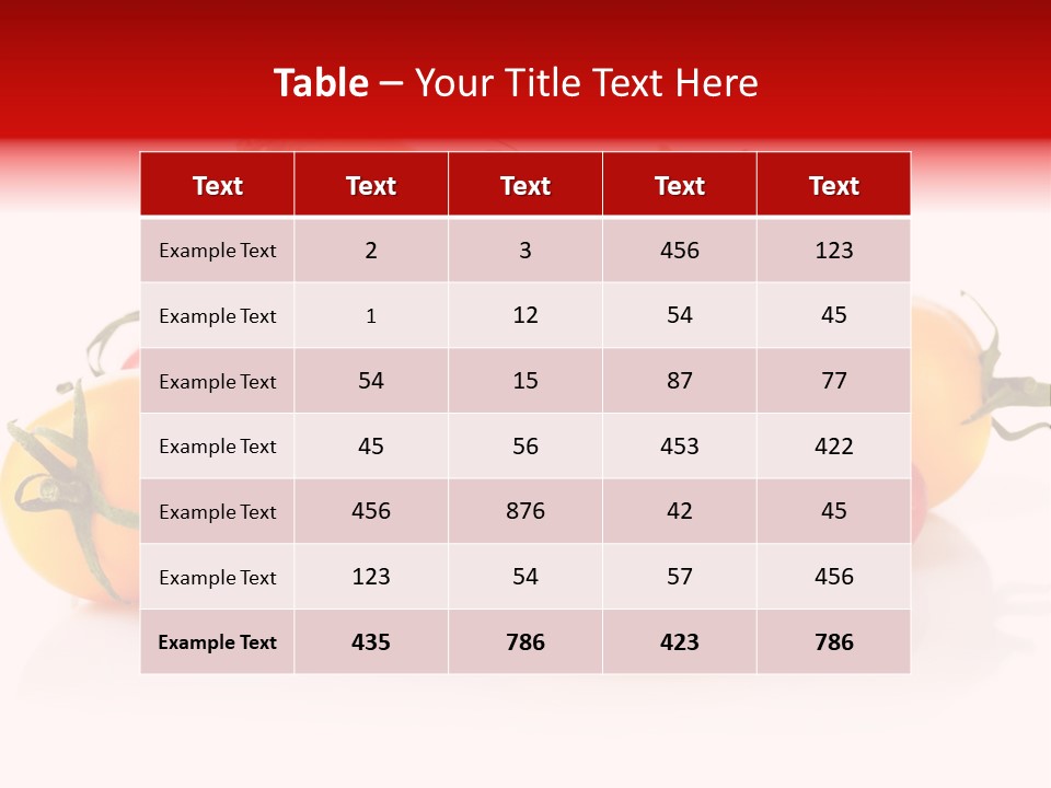 Isolated Colored Vegetarian PowerPoint Template