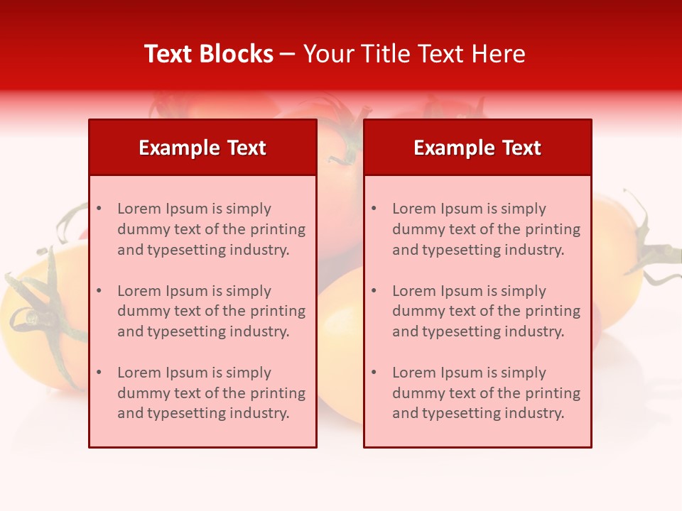 Isolated Colored Vegetarian PowerPoint Template