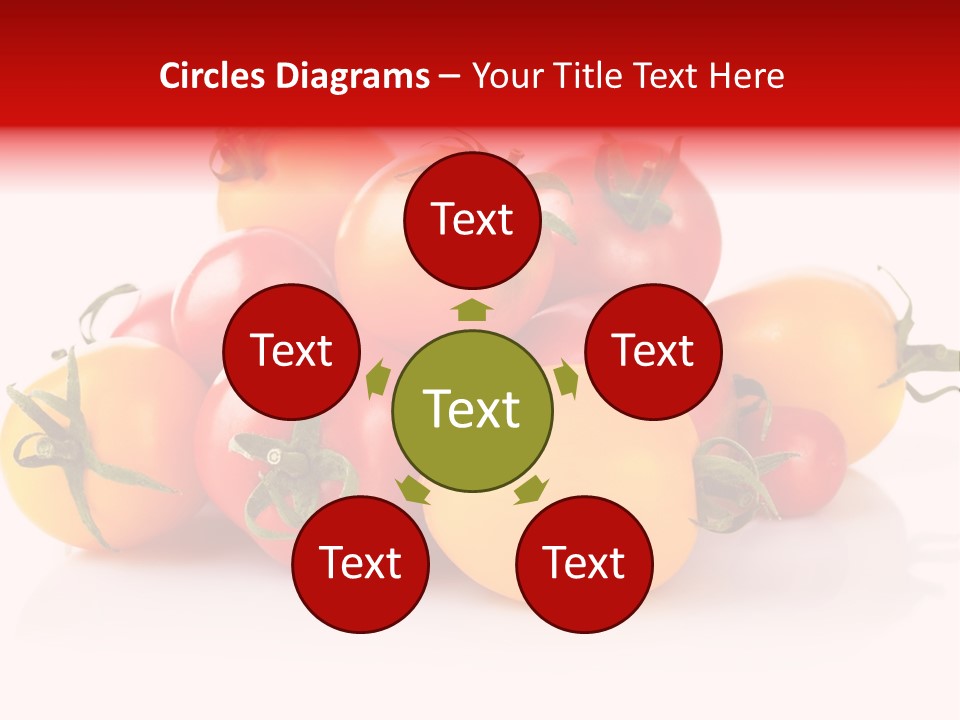 Isolated Colored Vegetarian PowerPoint Template