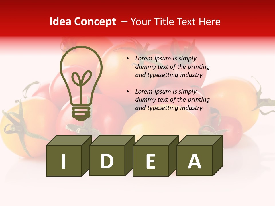 Isolated Colored Vegetarian PowerPoint Template