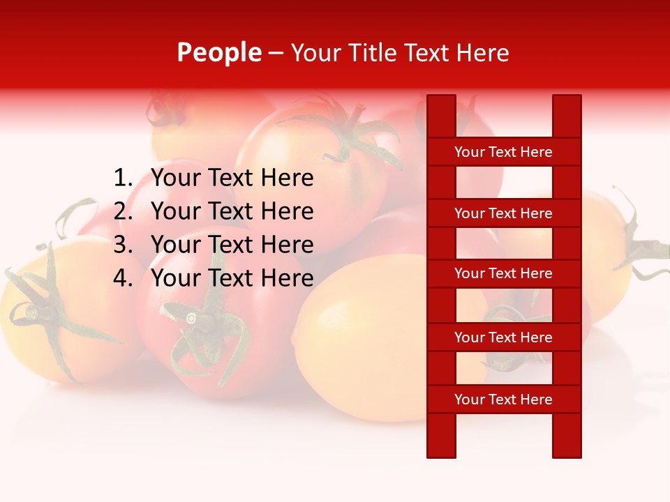 Isolated Colored Vegetarian PowerPoint Template