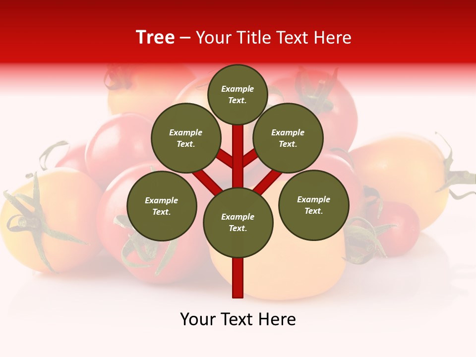 Isolated Colored Vegetarian PowerPoint Template