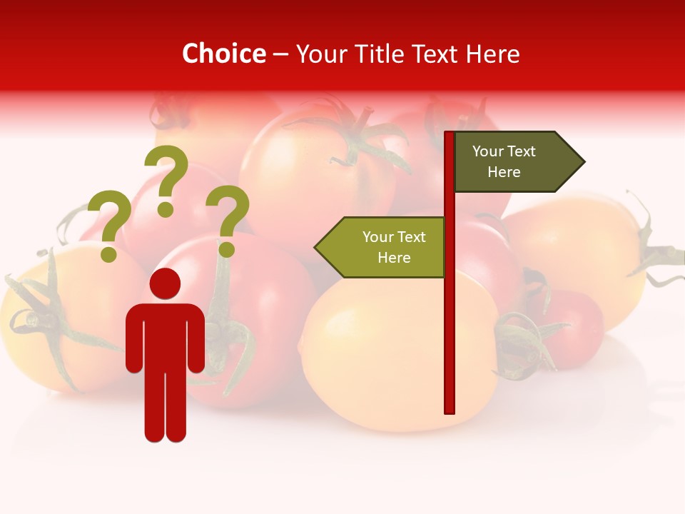 Isolated Colored Vegetarian PowerPoint Template