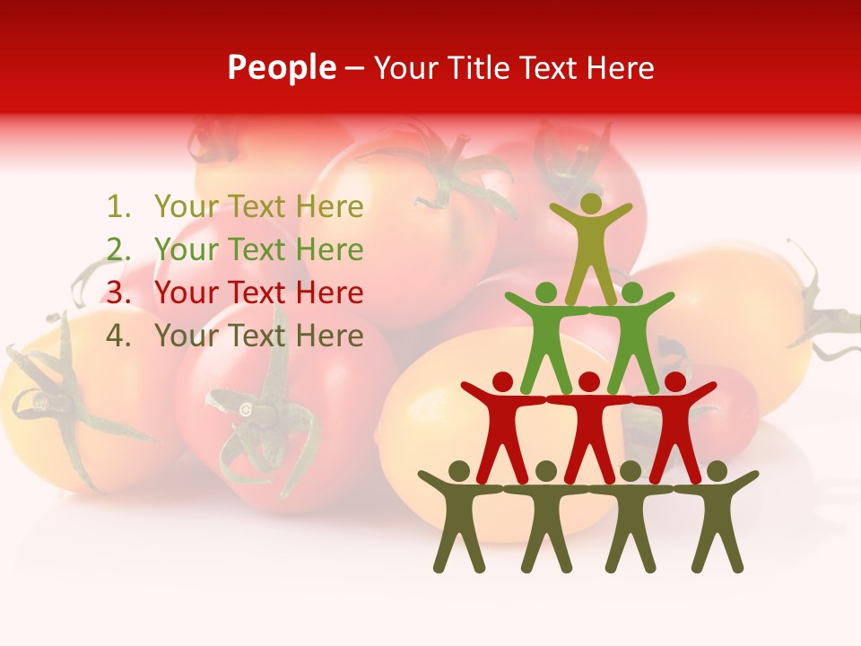 Isolated Colored Vegetarian PowerPoint Template