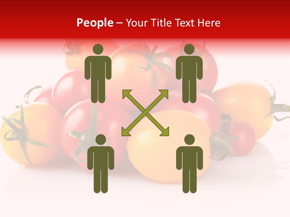 Isolated Colored Vegetarian PowerPoint Template