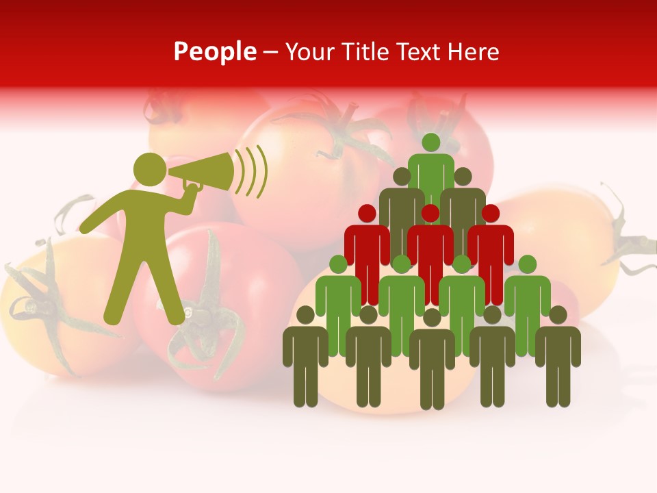 Isolated Colored Vegetarian PowerPoint Template