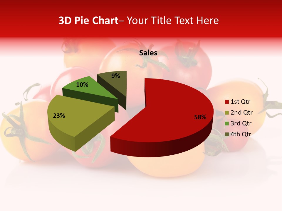 Isolated Colored Vegetarian PowerPoint Template