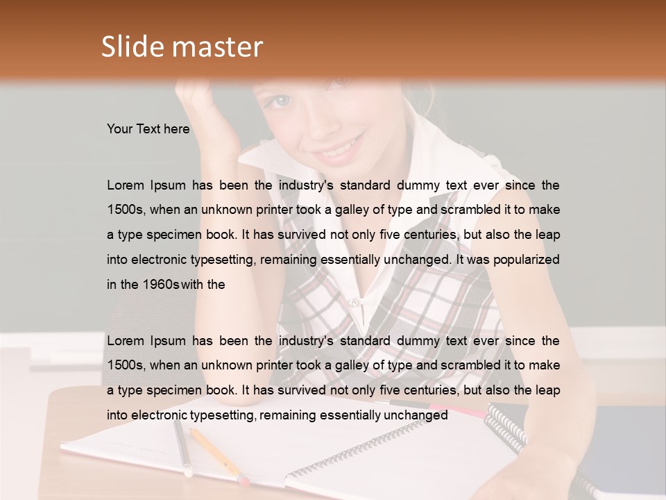 Table Pen Educational PowerPoint Template