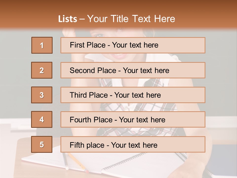 Table Pen Educational PowerPoint Template