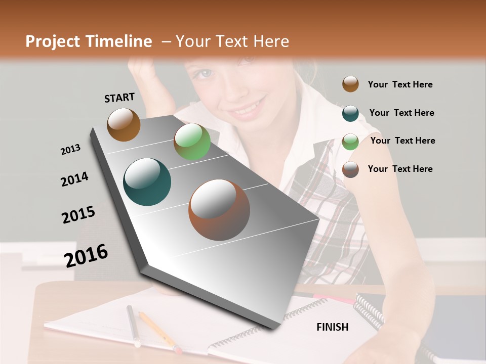 Table Pen Educational PowerPoint Template