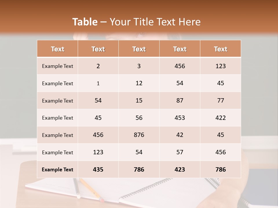 Table Pen Educational PowerPoint Template