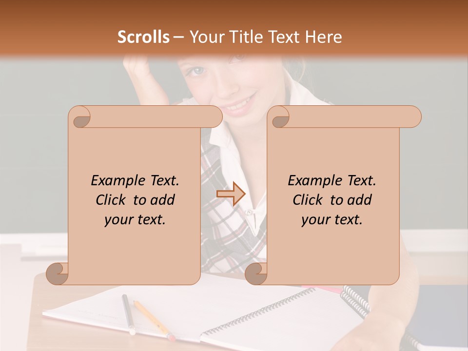 Table Pen Educational PowerPoint Template