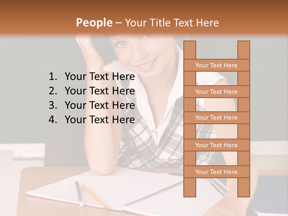 Table Pen Educational PowerPoint Template