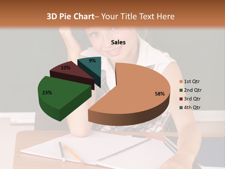 Table Pen Educational PowerPoint Template